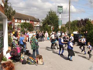 [Morris Dancing at the Plough pub]