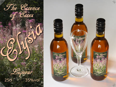 [Elysia label and filled bottles]