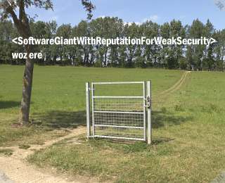 <SoftwareGiantWithReputationForWeakSecurity> woz ere