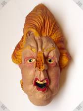 [Foam head of Margaret Thatcher]