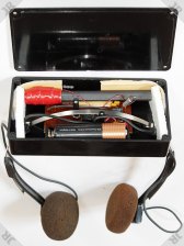 [Headphones with attached radio
 receiver]