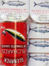 [Cans of pilchards and mackerel]