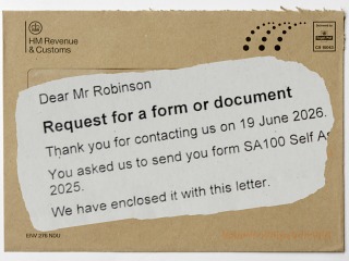 [Envelope and covering letter minus enclosure]