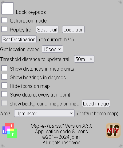 [Options menu pane]